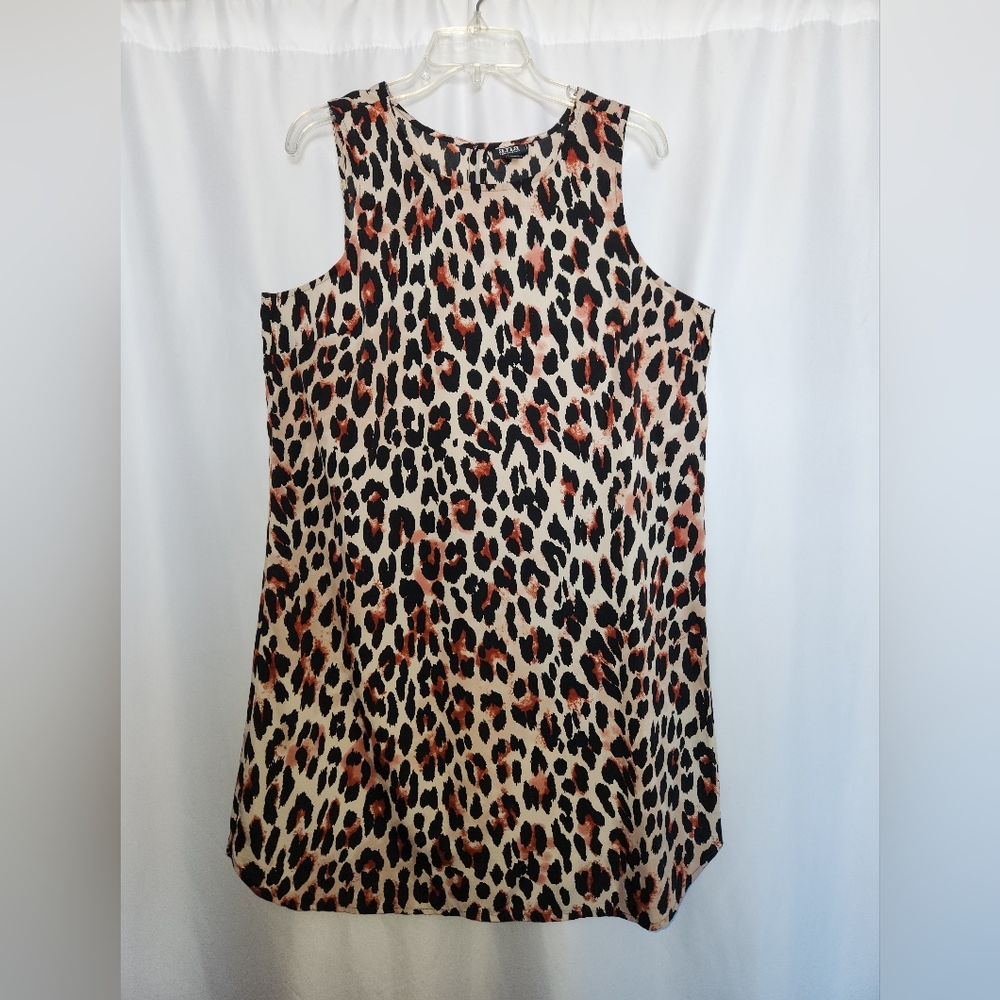 Anna Leopard Print Mini Dress - Black, Brown, Tan Size XL #lightweight  #casual